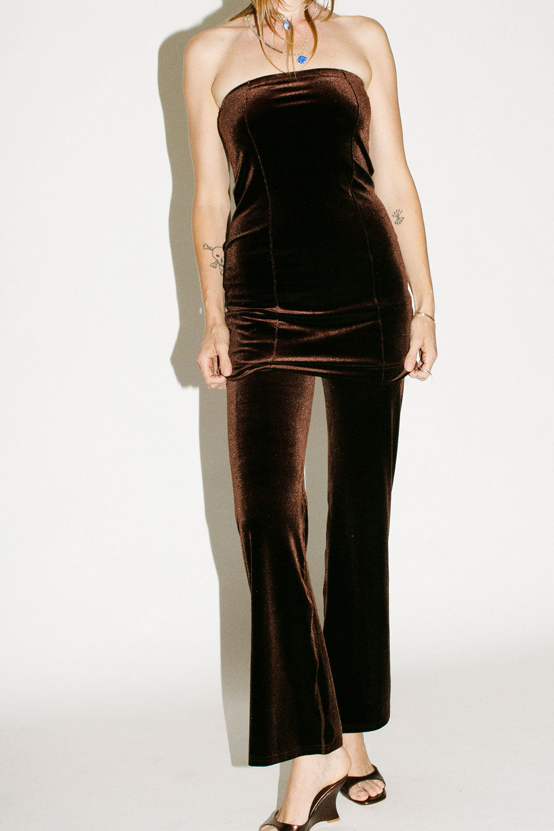Nut Velvet Wide Leg Pant
