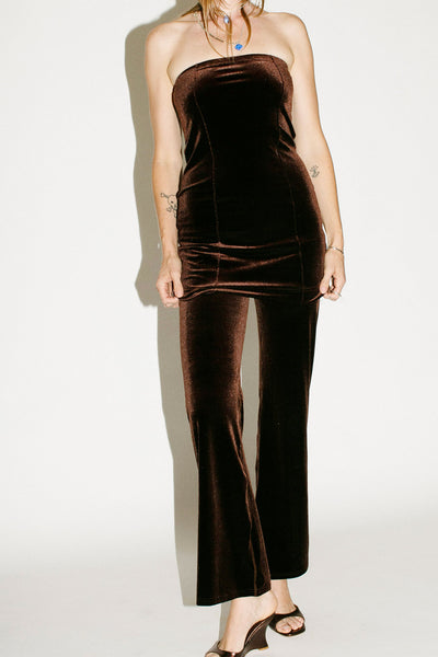 Nut Velvet Wide Leg Pant