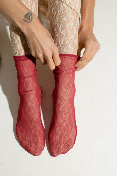 Ruby Mesh Ankle Sock