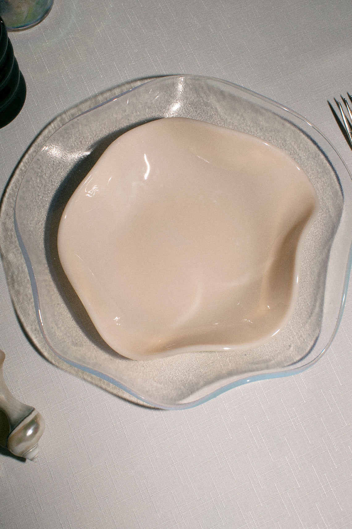 Large Transparent Petal Plate