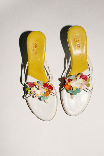 Vintage Bonjour Floral Sandals