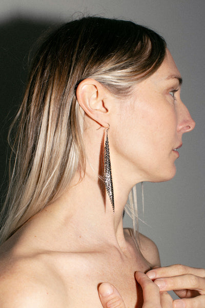 Silver Zara Long Kite Earrings