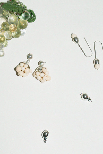 Silver Cluster Earrings