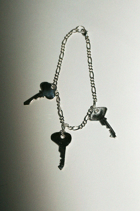 Silver Key Chain Bracelet