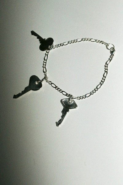 Silver Key Chain Bracelet