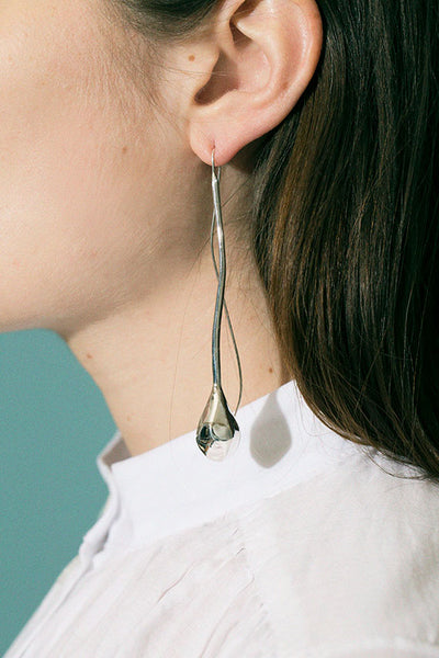 Silver Seapod Earrings