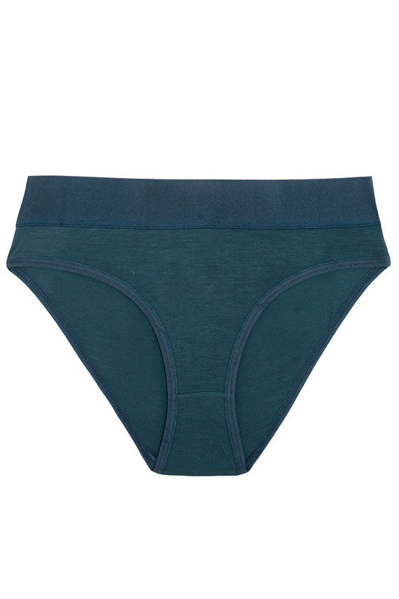 Baserange underwear mid rise panty in billow blue bamboo