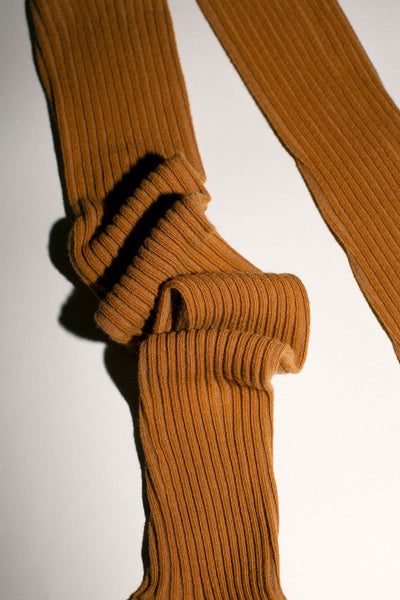 Burnt Yellow Overknee Socks