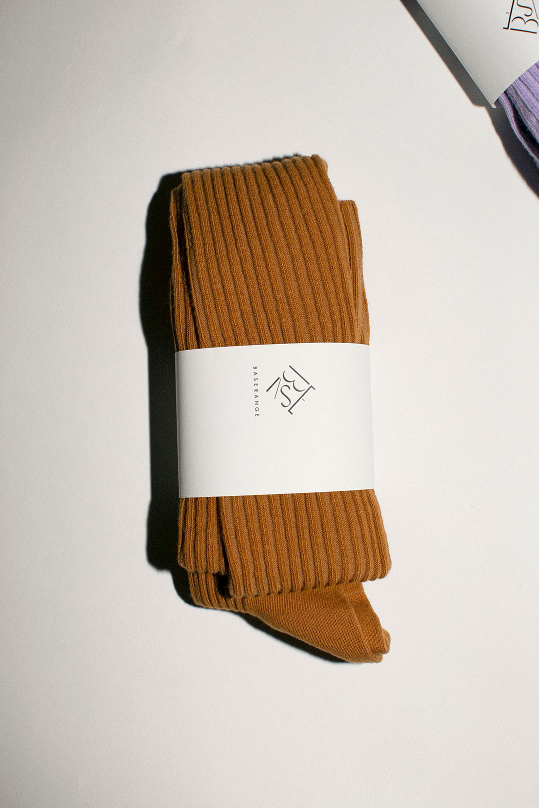 Baserange - Burnt Yellow Overknee Socks – BONA DRAG