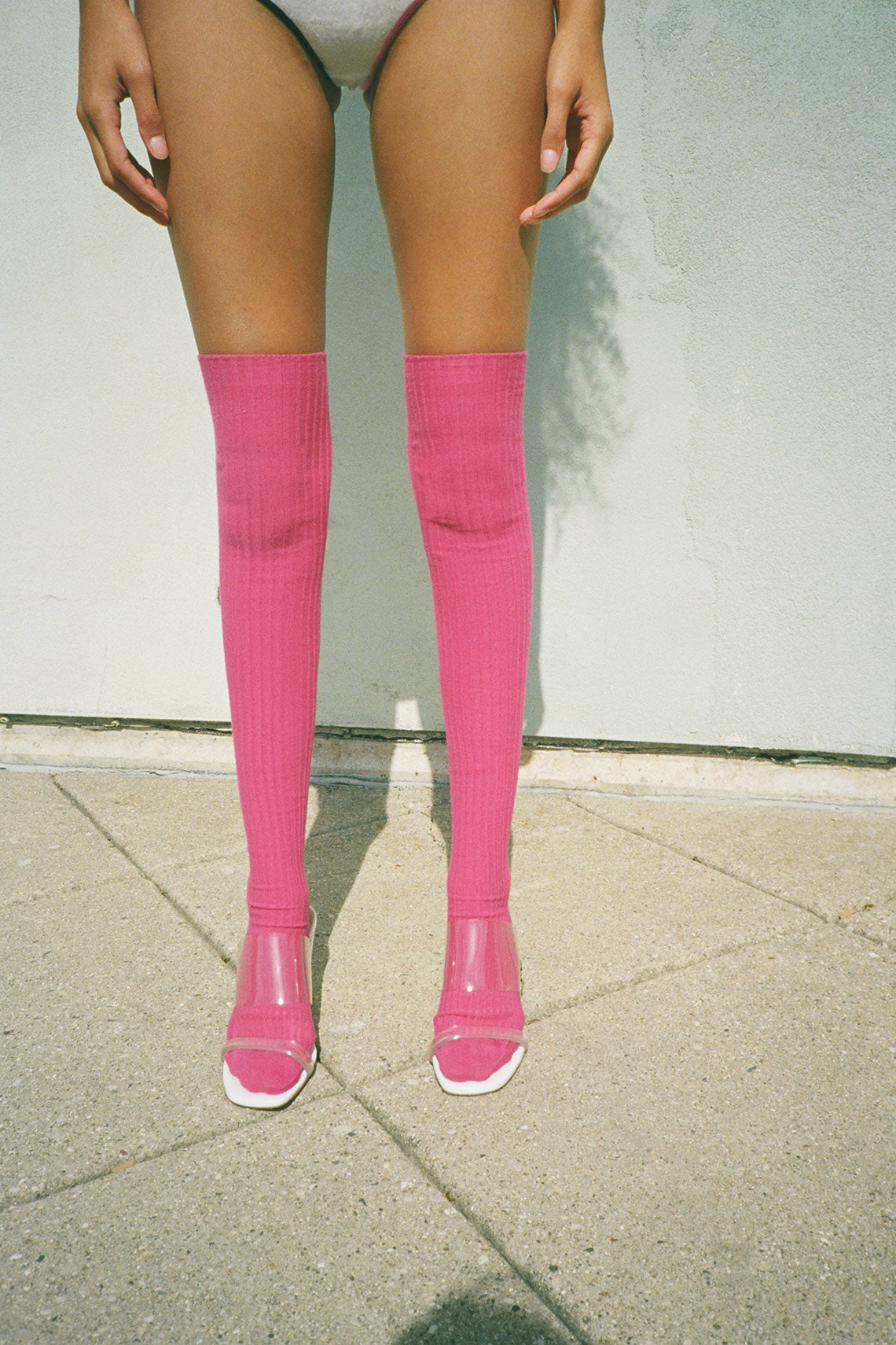 Cuan Pink Knee Socks