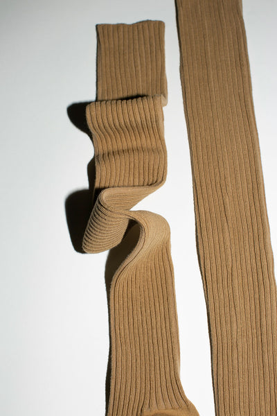 Baserange clothing over knee socks in glen brown