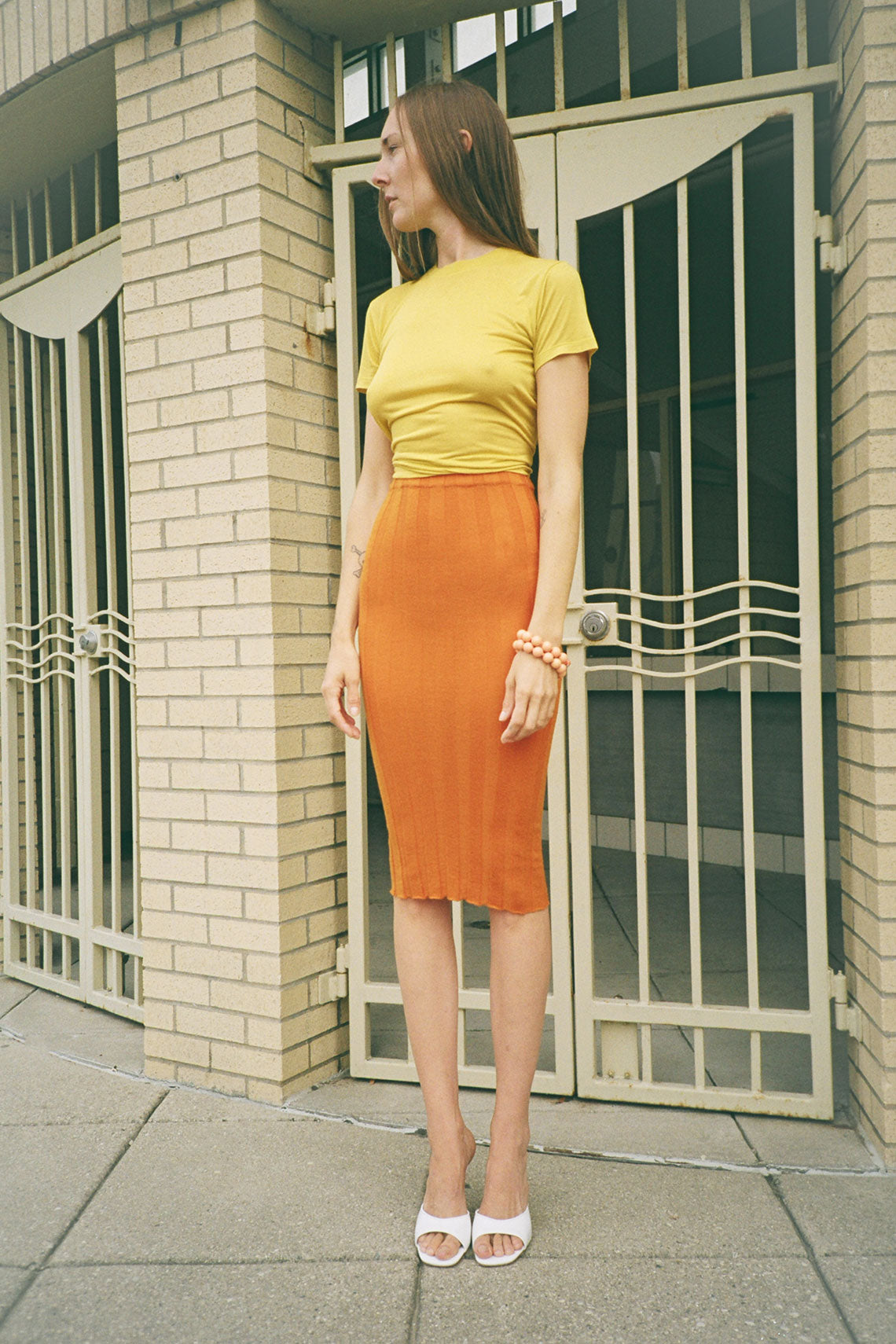 Baserange ocra orange adler skirt 