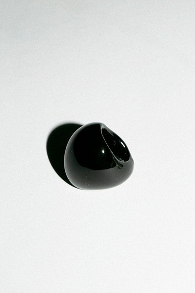 Black Murano Big Bulb Ring