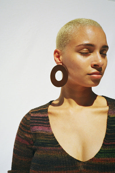 Brown Shape Earrings