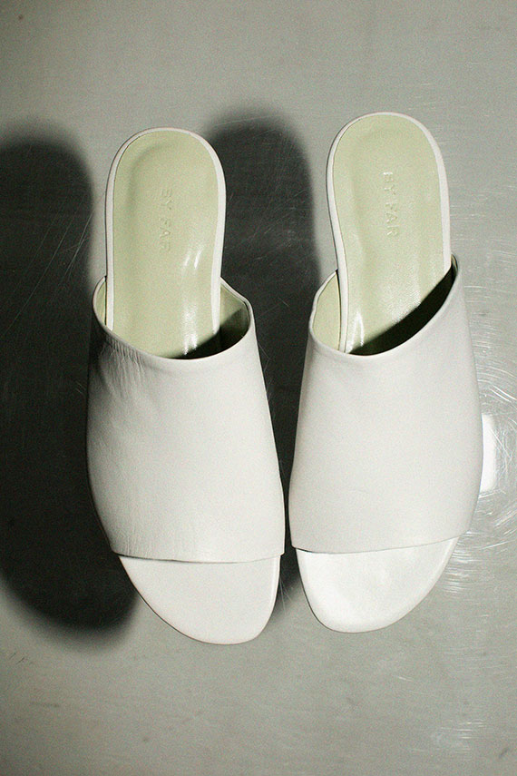 white leather By Far sandals