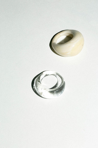 Clear Murano XSmall Bulb Ring