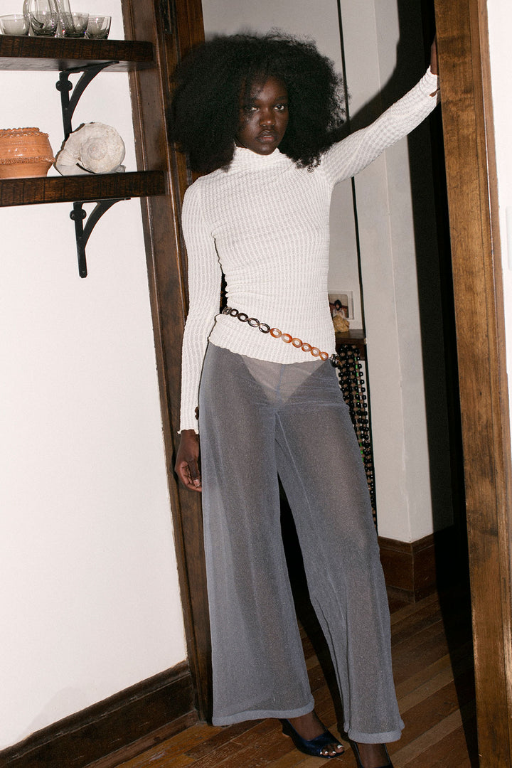 Maryam Nassir Zadeh - Dusty Blue Gauze Camille Pant – BONA DRAG