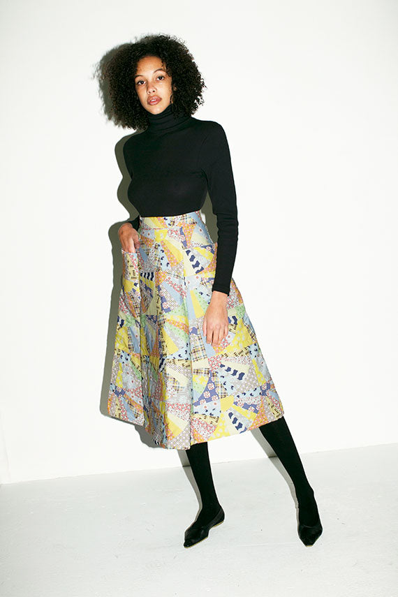 Exclusive Fan Cheater Print Pocket Skirt