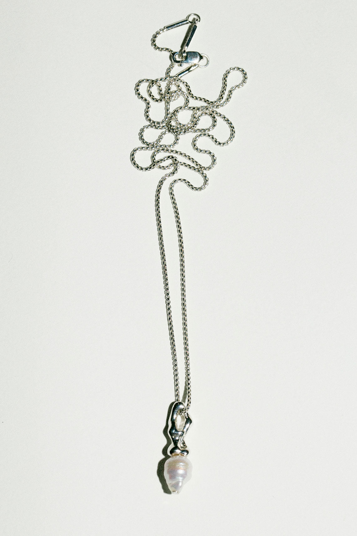 Silver Pearl Sprig Necklace