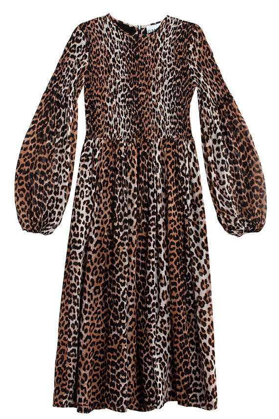 ganni leopard chiffon dress Printed Georgette Colour:Other (Please state below) private110626 𝐋𝐞𝐚𝐧𝐧𝐞𝐋𝐚𝐦 | a moment V neck Ideal for the fashion