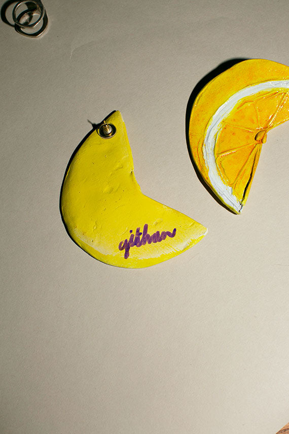 Hand Painted Lemon Slice