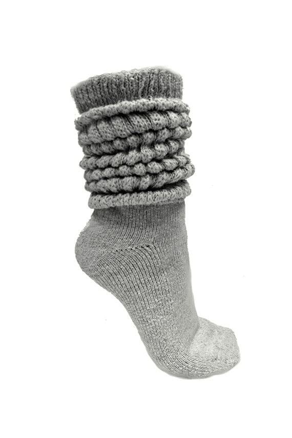 Heather Grey Slouch Socks