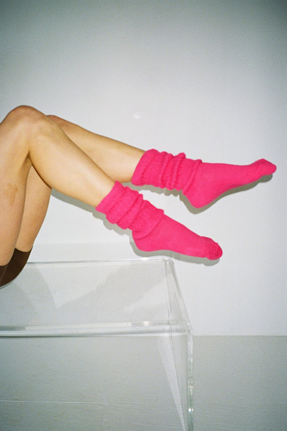 Hot Pink Slouch Socks
