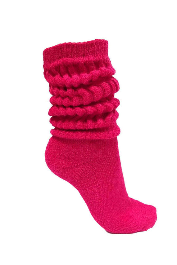 Hot Pink Slouch Socks