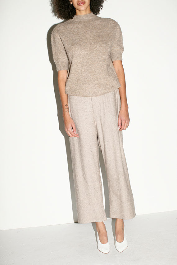 Taupe Fleck Flat Trouser