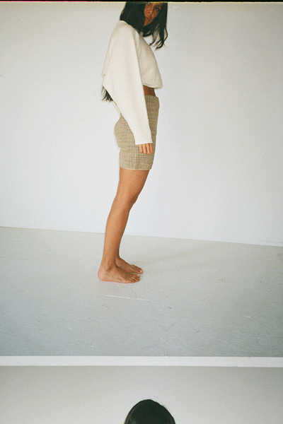 Sepia Handknit Shorts