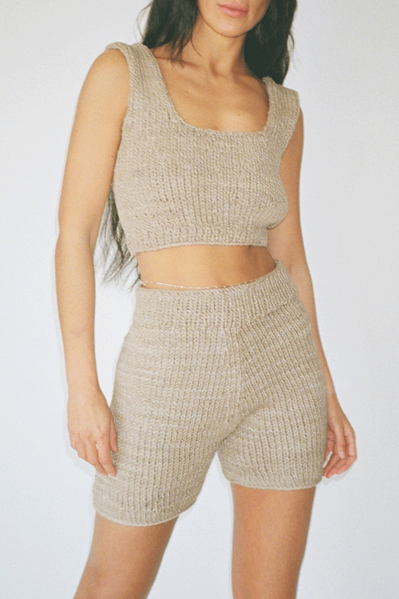 Sepia Handknit Shorts