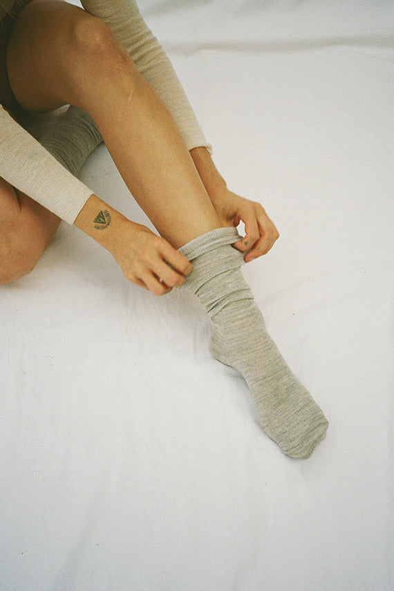 Silver Tall Socks
