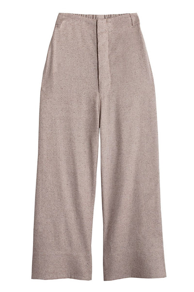 Taupe Fleck Flat Trouser
