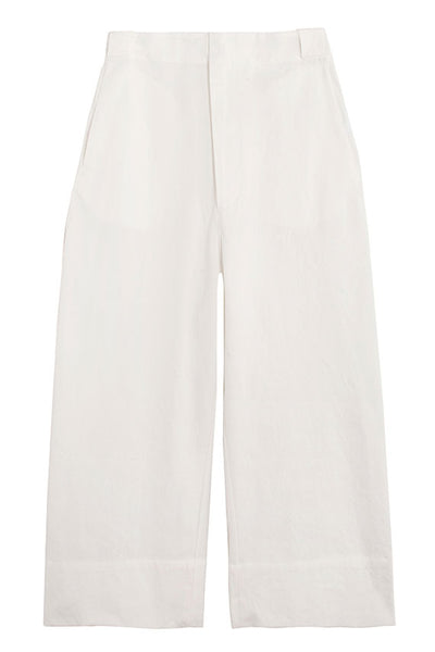 White Flat Trouser