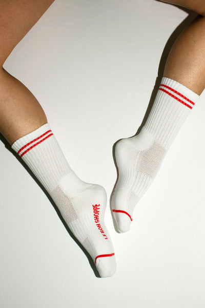 Clean White Boyfriend Sock