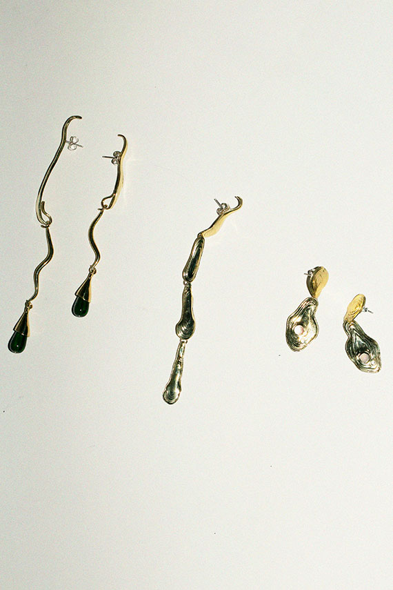 Brass Driplette Earring