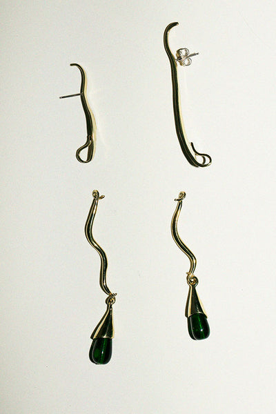 Brass Grapevine Earring Set