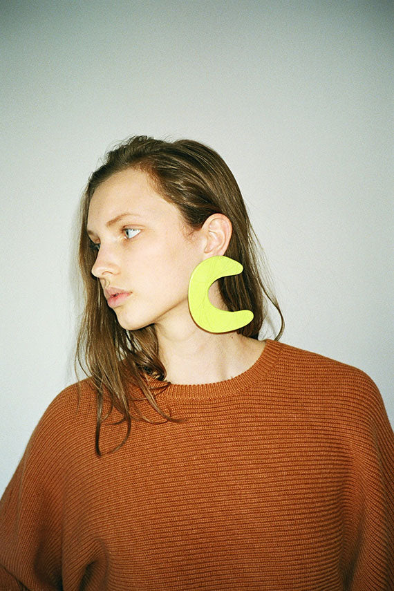 Lime Green Shape Earrings
