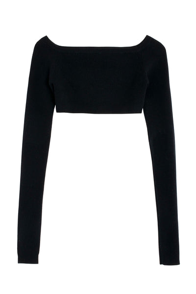 Black Cashmere Gina Crop Sweater