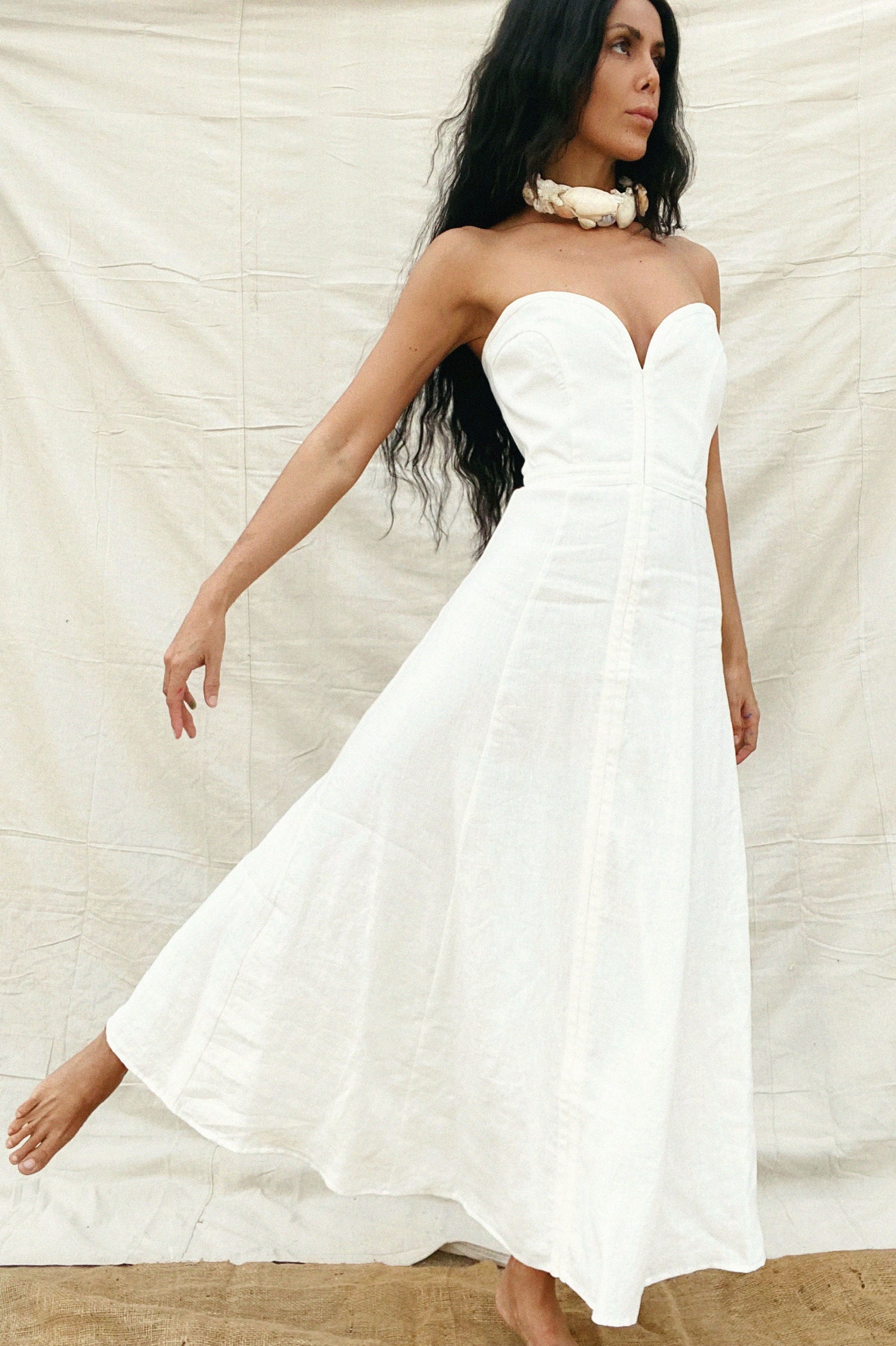 White Woven Asteria Dress