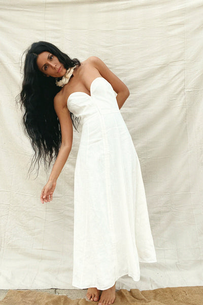 White Woven Asteria Dress