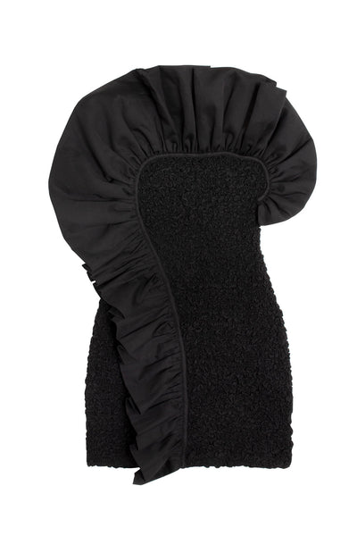 Black Popcorn Alycia Mini Dress