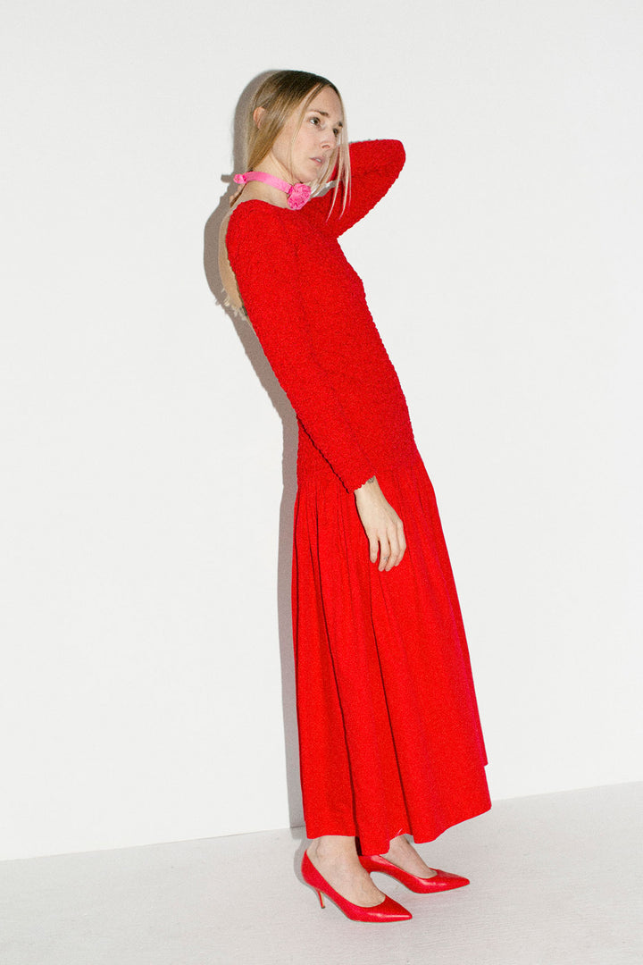 fitted lace wedding dress Red Lorelei Dress