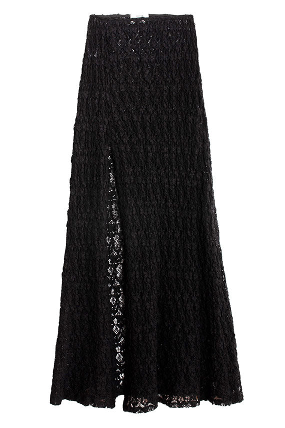 maryam nassir zadeh vivacity skirt in black stretch lace