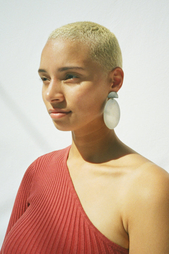 Silver Disc Nina Earrings