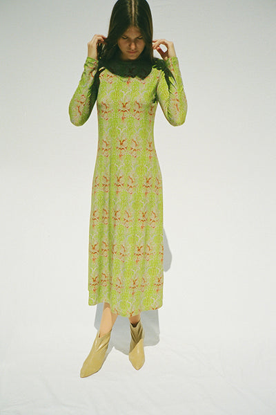 Lime Python Aki Dress