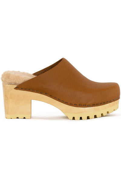 No.6 Liza clog in Palomino leather.