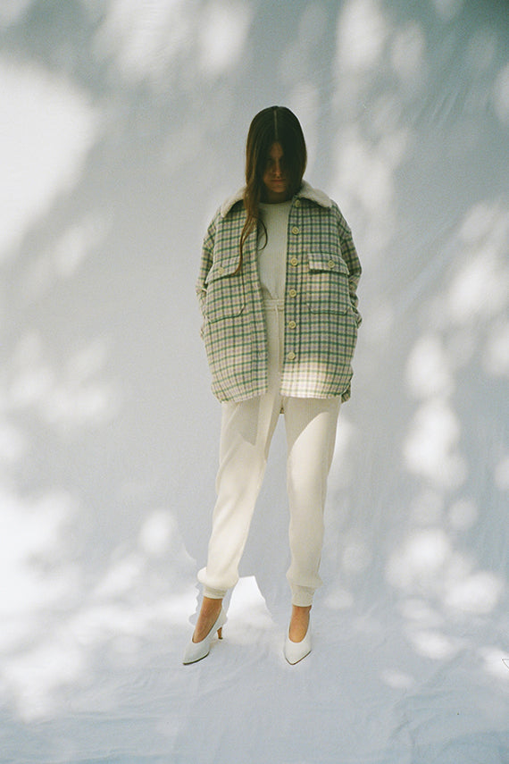 SALE 40% OFF No.6 - Cream and Mint Plaid Wilson Jacket – BONA DRAG