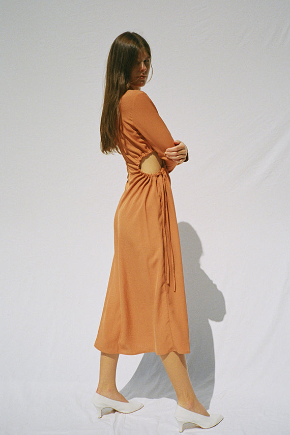 Paprika Side Cutout Dress