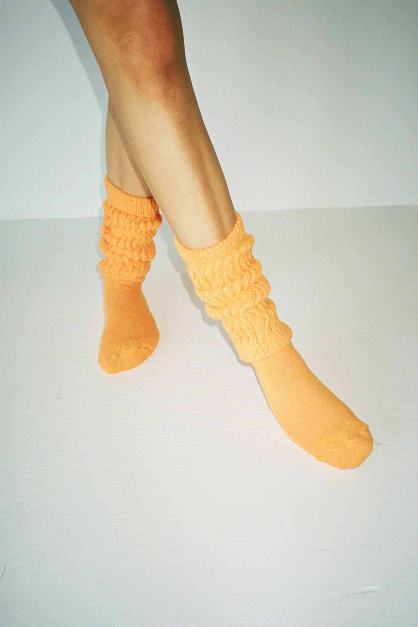 Orange Slouch Socks